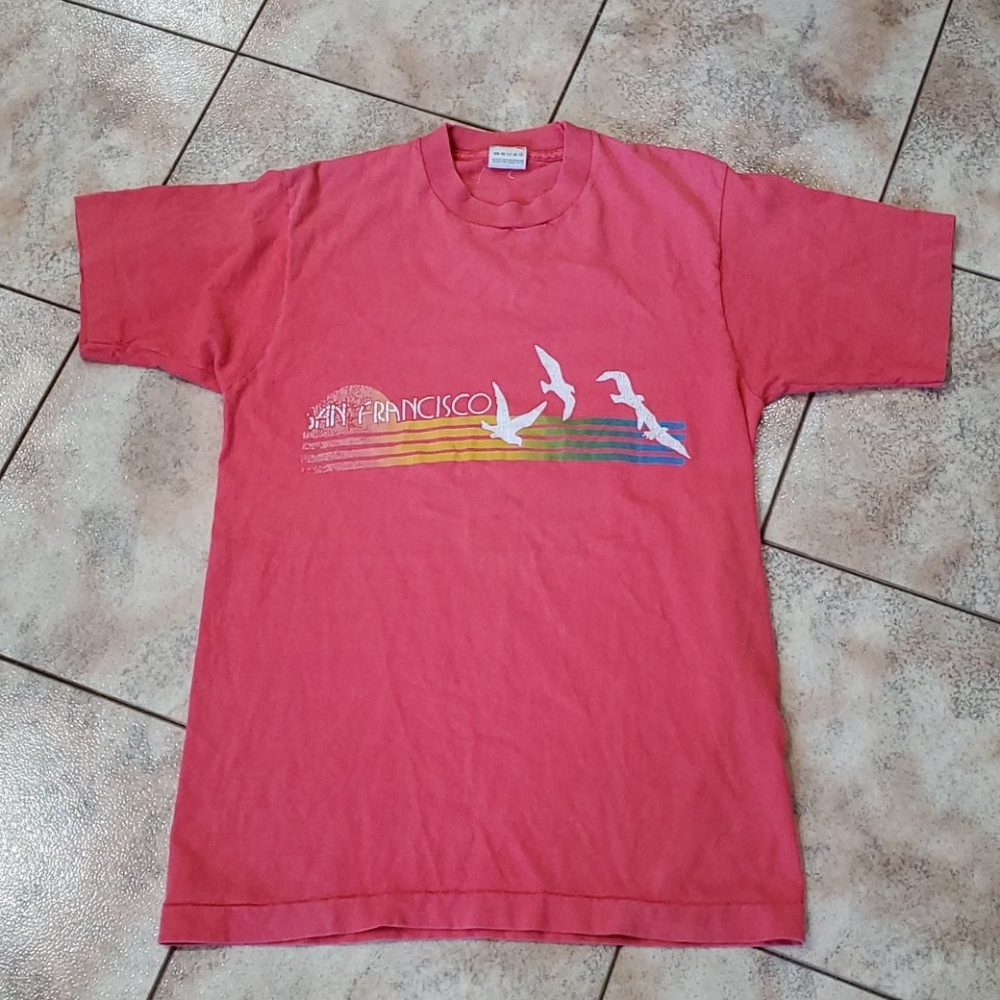 Vintage Fruit of the Loom San Francisco Graphic Tee Women M Cotton Y2K